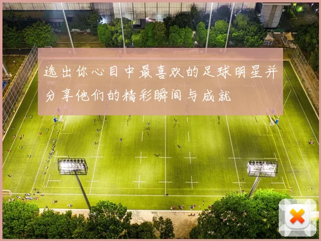 选出你心目中最喜欢的足球明星并分享他们的精彩瞬间与成就