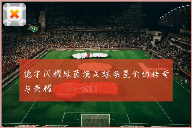 德字闪耀绿茵场足球明星们的传奇与荣耀